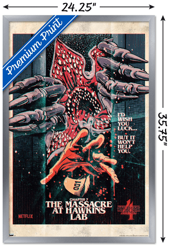 Netflix Stranger Things: Season 4 - Massacre Wall Poster, 22.375" x 34" Framed