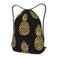thumbnail image 3 of XMXT Unisex Drawstring Backpack for Women Men, Golden Fruits Pineapple Waterproof Gym Bag String Bags for Shopping Sport Travel, m, 3 of 8