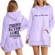 thumbnail image 1 of WILLBEST Vestidos Sudadera Con Capucha Informal Con Letras Estampadas Para Mujer, 1 of 3