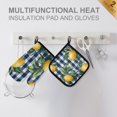 thumbnail image 4 of Yayeee Oven Mitts and Pot Holder Set of 2 Heat Resistant Kitchen Gloves Baking Hot Pad, Cartoon Beige Lemon, 4 of 5