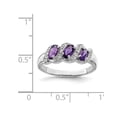 thumbnail image 2 of Ladies 3/5 Carat (ctw) Three Stone Amethyst Ring in Sterling Silver, 2 of 3
