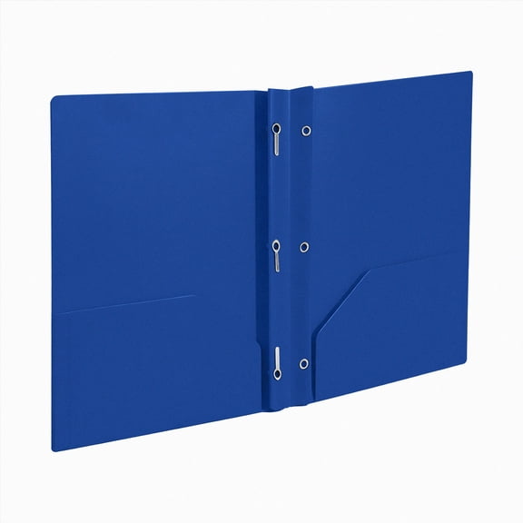 Pocket Folders with Brads, Poly Folder with Brads, 1Pc Plastic Solid Colored Folder with Pocket and Prong, 3 Brad Plastic Pocket Folder for Letter Size Paper