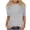 Gray, variant on Womens Short Sleeve Tops Solid Color Three Quarter Sleeve Comfortable Loose Top Summer Tops Short for Women