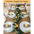 thumbnail image 4 of 13 Inch Round Placemats Set of 4, Groundhog Day Non Slip Heat Insulation PP Table Mats, Blue Plaid Sunflower Spring Floral Washable Place Mats for Kitchen Dining Party Table Decor, 4 of 7