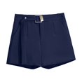thumbnail image 5 of Women's Suit Shorts - 2025 High Waist A-Line Wide Leg Style, Khaki Suit Shorts Women's Black Summer Thin Style 2025 New Loose High Waisted A Line Casual Wide Leg Trousers, 5 of 8