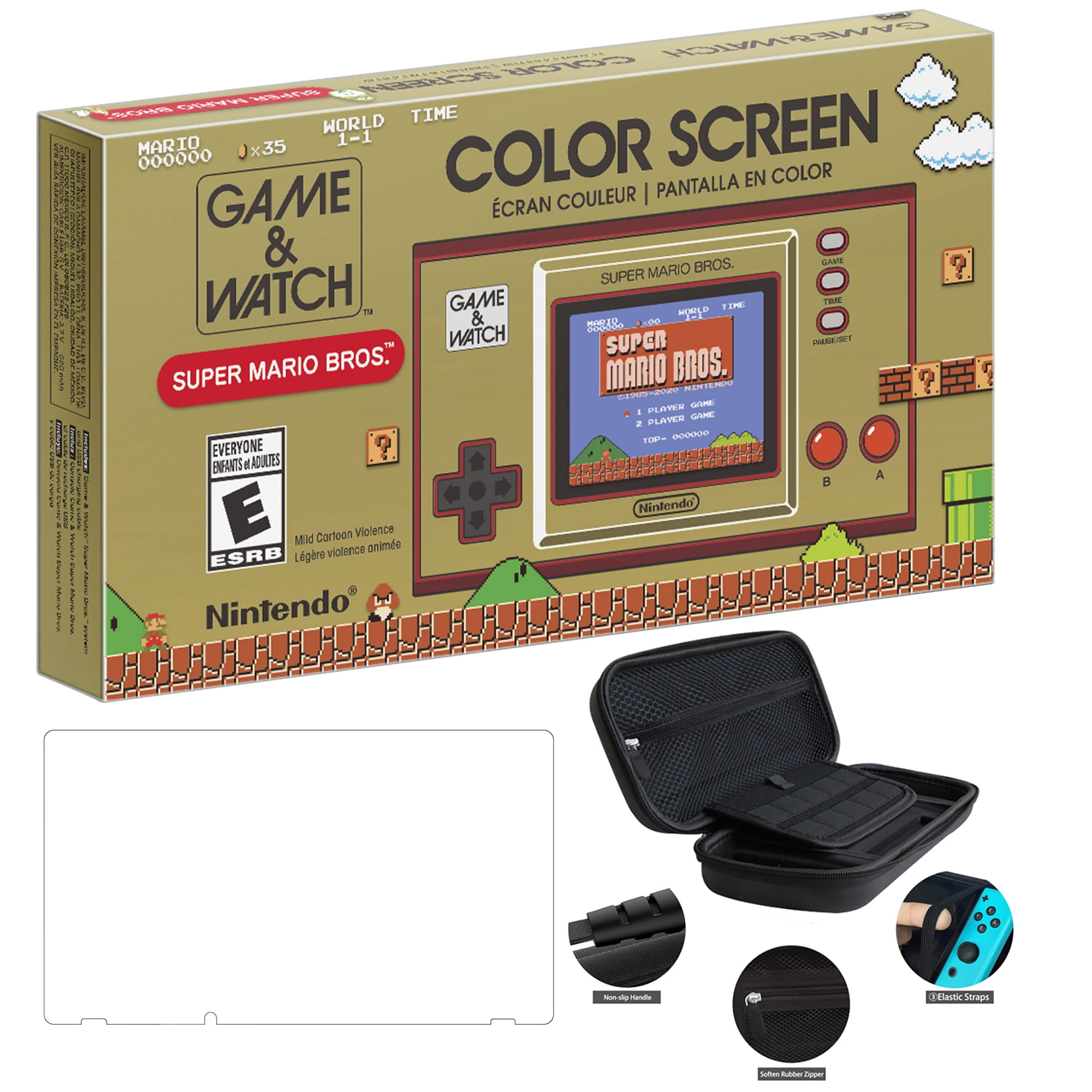 Nintendo Game & Watch: Super Mario Bros - 2.36" Full-Color LCD Screen - Family Christmas Holiday Bundle for Game Watch Super Mario 35th - 3-in-1 Carrying Case for Nintendo Switch - Walmart.com