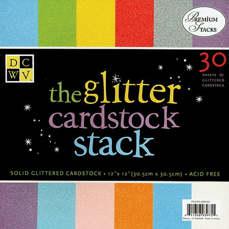 - Glitter Paper Stack 12X12 30 Sheets/Pad