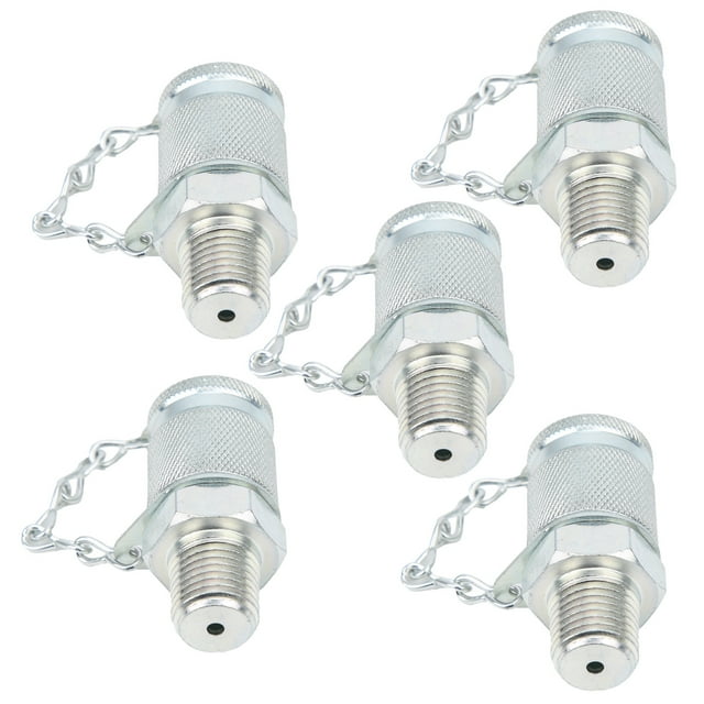 Test Coupling Adapter, 5Pcs Hydraulic Pressure Test Coupling Kit, Hydraulic Pressure Test Adapter, for PT PPT, Automotive Fuel Pressure Testers