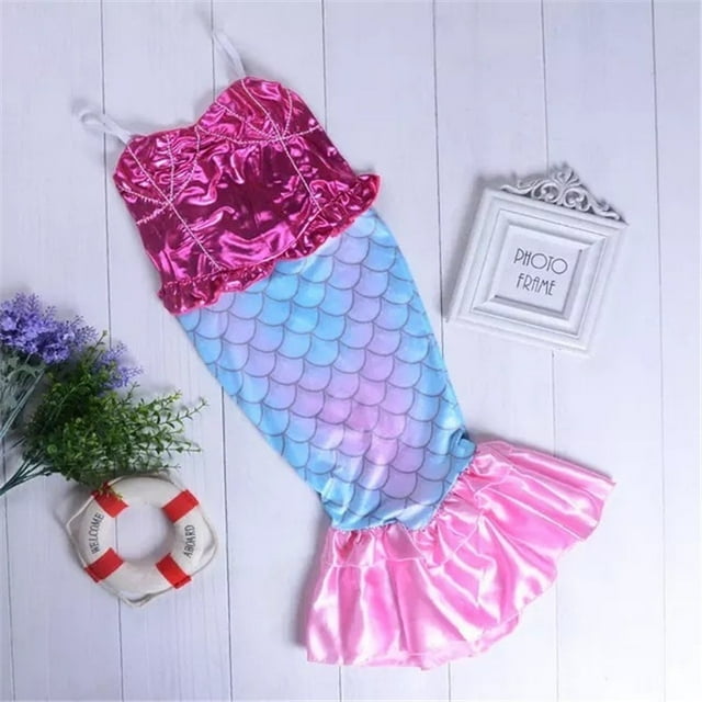 Robe de Cosplay Queue de Sirène pour Filles Costume Raiponce Vêtements de Princesse
