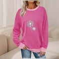 thumbnail image 6 of Nmnitkp Sweatshirt For Women Hoodies Fleece Crewneck Sweaters Casual Tops Comfy Fall Fashion Outfits Winter Clothes 2026 Pink,M, 6 of 6