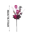 thumbnail image 3 of Hyknon Halloween Artificial Floral Pick Decor, Glitter Pumpkin Skull Spider Branch Stems Insert Ornament, Decor Ornaments for Vase Bar Table Centerpiece Fireplace Mantel Halloween Party Home Indoor E, 3 of 6