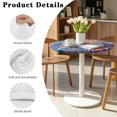 thumbnail image 5 of SEANATIVE 2 Pieces Round Table Covers with Elastic Edged 24 x 24 Inch Cocktail Tablecloths Decorative High Top Table Cloth Table Decorations for Banquets Celebrations, Boho Flower Pattern, 5 of 7