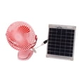 thumbnail image 2 of Clip on Fan Portable Small Solar Powered Fan for Outdoor Household Travel Pink, 2 of 9