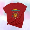 thumbnail image 5 of Penkiiy Happy Hanukkah Shirt Women Chrismukkah Shirt Cat Candle Shirt Love and Light T-Shirt Festival Short Sleeve Tops Red, 5 of 7