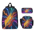 thumbnail image 2 of Prestonplayz Backpack Set, 3 Piece Backpack Set With Lunch Box Pen Box , High Capacity Bookbag Lunch Bag Pencil Case Workplace Travel, 2 of 8