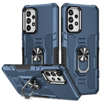 ELEHOLD Heavy Duty Case for Samsung Galaxy A53 5G Rugged Case, 360° Rotating Ring Holder Kickstand Support Magnetic Car Mount Full Body Shockproof Protective Case -Blue