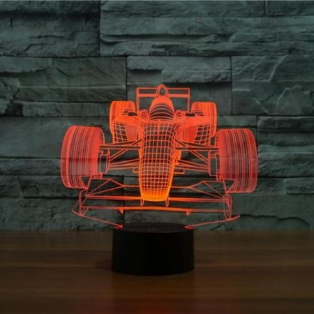 

Automatically Color Change Colorful Racing Car 3D Illusion LED Night Light Smart Touch USB Table Lamp