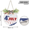 thumbnail image 3 of SKYSONIC Independence Day Welcome Sign for Front Door,All Seasons Welcome Wreath Porch Hanging Decoration for Farmhouse Wall Home Holiday Decoration - 11.8x11.8in, 3 of 7