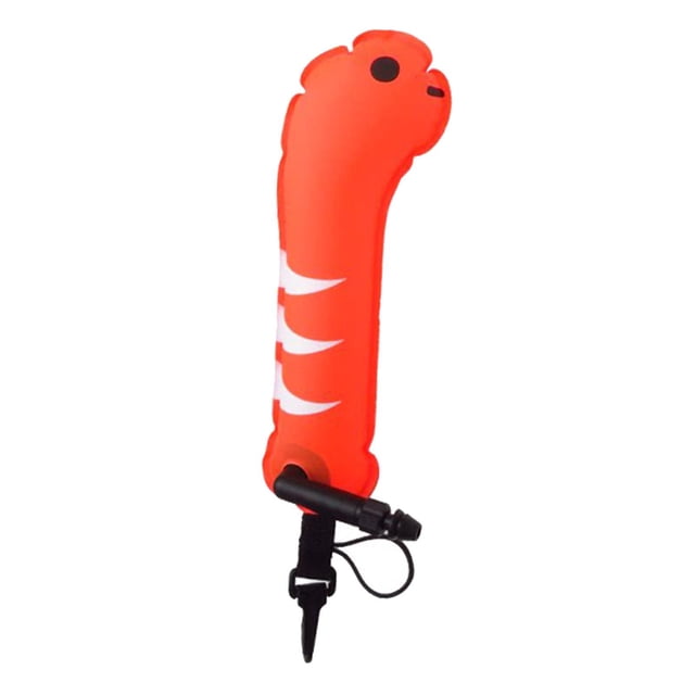 Siruishop Marqueur de Surface de Plongée Bouée Compacte Gonflable pour Équipement de Plongée Orange Fluorescent