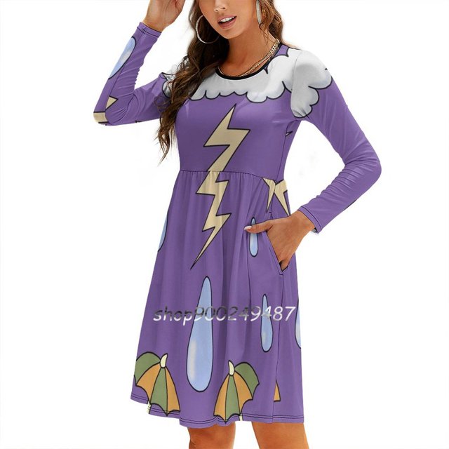 Miss Frizzle Weather Sweetheart Knot Flared Dress Fashion Design Large Size Loose Dress Miss Frizzle Magic School Bus Teacher