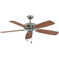 Hinkley Grove 56" Ceiling Fan - Brushed Nickel, HIRO Smart Control Compatible, Optional Light