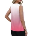 thumbnail image 5 of FDGIU Women's V Neck Front Pleat Sleeveless Satin Tank Top, Solid Loose Straight Hem Business Casual Camisole Blouse, 5 of 7