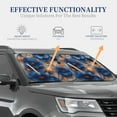 thumbnail image 4 of Balery 2 Piece Elegant Blue Gold Blooms Car Windshield Sun Shade|Foldable Front Windshield Shade for Car Front Window for Most Sedans SUV Truck-Medium, 4 of 7