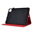 thumbnail image 3 of Case for iPad Pro 11" 2022/2021/2020/2018, for iPad Air 11" 2024 Case, Embossed Tree Pattern PU Leather Book Style Smart Auto Wake/Sleep Cover Card Slots Flip Stand Case for iPad Air 5/Air 4, Red, 3 of 9