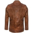 thumbnail image 3 of Mens Tan Leather Vintage Blazer Jacket-Dursley in Tan, 3 of 5