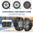 thumbnail image 6 of ABORON Snow Tire Chains for Pickup Trucks, 10 Pack Upgraded Emergency TPU Snow Chains for Cars/SUVs/Pickup Trucks, Anti Skid Snow Chains Car Winter Tire Wheels Chain for Tire Width 165-275mm, 6 of 9