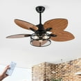 thumbnail image 4 of Sofucor 42" Ceiling Fan, Indoor Ceiling Fan With Light with Remote Control, Noiseless Reversible Motor, 6 Speed ,3 for Patio Living Room, Bedroom, Office,Indoor, 4 of 15