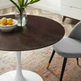 thumbnail image 5 of Modway Lippa 39.5" Round Modern Wood/Metal Dining Table in Cherry/White, 5 of 6
