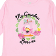 thumbnail image 4 of Inktastic Baby Flamingo My Grandma Loves Me with Flower Wreath Boys or Girls Long Sleeve Toddler T-Shirt, 4 of 5