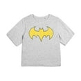 thumbnail image 2 of Dc Originals Batgirl Logo Distressed Women's Boxy Cropped T-Shirt Casual Graphic Tee, 2 of 6