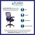 thumbnail image 5 of Emma + Oliver High Back Purple Mesh Ergonomic Office Chair with Black Frame and Flip-up Arms, 5 of 16