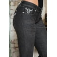 thumbnail image 4 of Sweet Look Classic Rhinestone Premium Women's Stretch Skinny Fit BLACK Denim Jeans Pants, 4 of 7