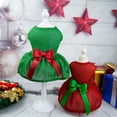 thumbnail image 4 of Aosijia 2PCS Dog Christmas Outfits Small Dog Holiday Dress Glitter Puppy Costume Clothes with Bowknot L, 4 of 13