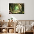 thumbnail image 3 of 1.5-Inch Thick Canvas Print Wall Art for Living Room, Bedroom, Office or Entryway – Decorative Wall Decor with Enchanted Forest Path With Flowers And Butterflies -30 x 20x 1.5 in, 3 of 9