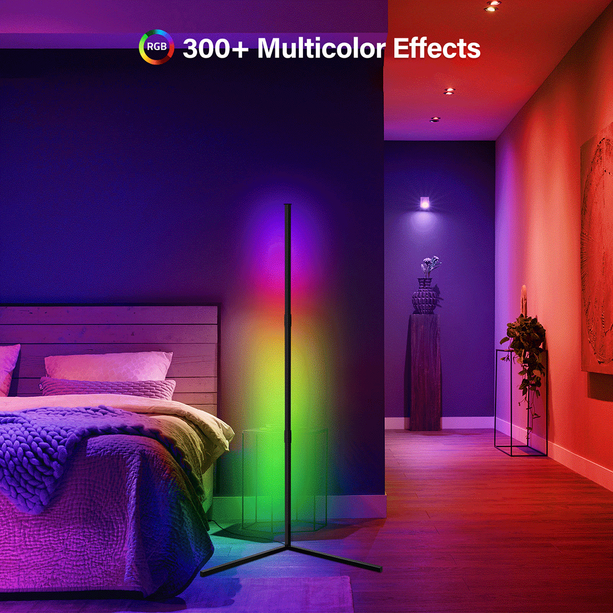 rgb corner floor lamp