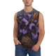 thumbnail image 1 of Fotbe Ornate Purple Floral Vase Men's Camiseta sin Mangas Estampada para Hombres, Playera Casual para Gimnasio, Entrenamiento, Playa-Small, 1 of 7