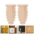 thumbnail image 6 of HONMEET Vintage Style Wood Corner Trim Appliques Beige Decorative Molding for Home Decor, 2 Pieces, 6 of 8