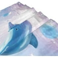 thumbnail image 3 of Lovable Dolphin Family Bath Shower Curtain Liners 60x72in, 100% Polyester Waterproof Bath Curtain with C-Shaped Hooks for Bathroom Decoration 1 Panel, 3 of 5