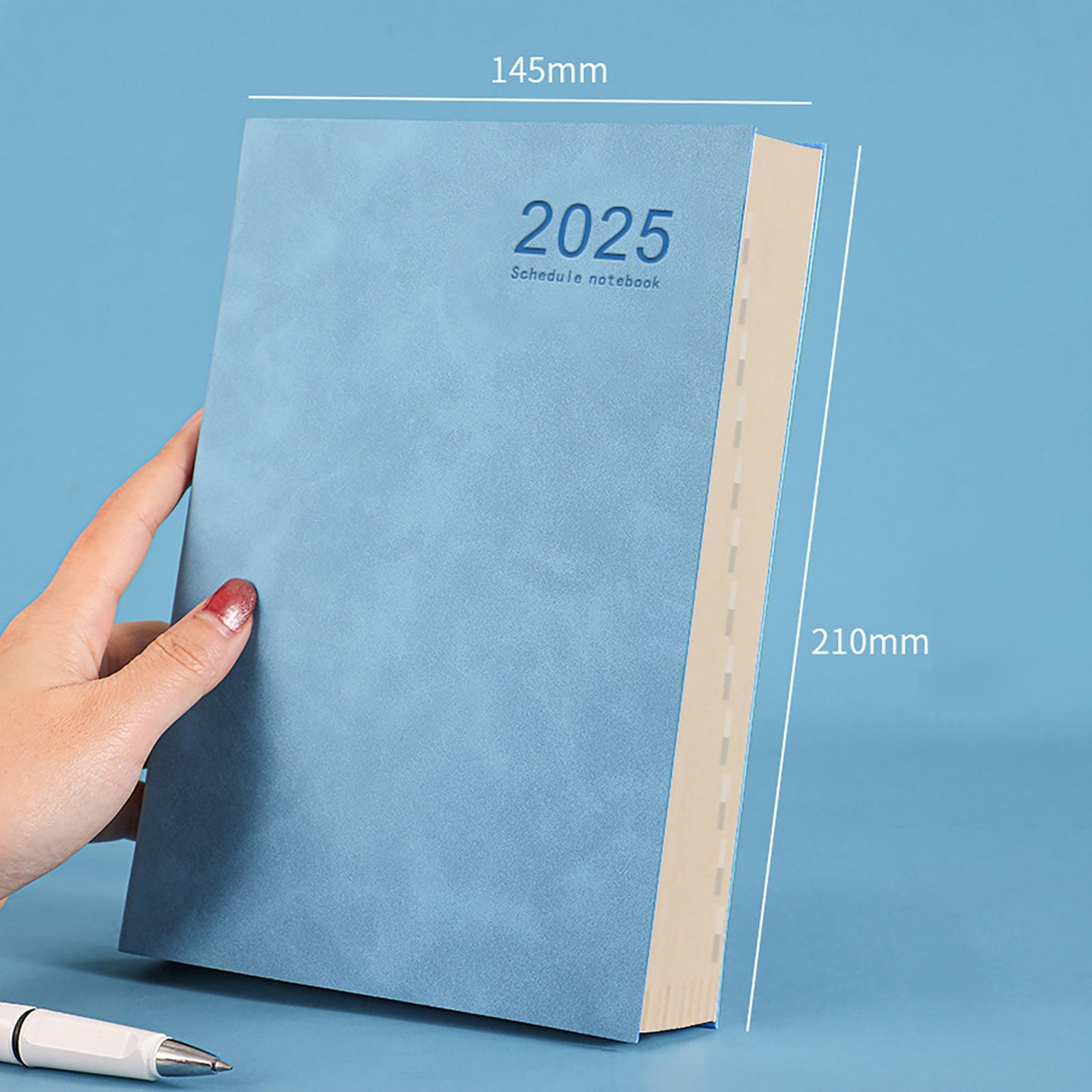 Weekly Planner Notebook Hardcover Calendar Planner With Monthly Tab 80Gsm Thick Paper Daily Planner 365-Day Office Plan