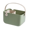 thumbnail image 3 of Cesta abierta para ducha portátil, bolsa de almacenamiento para dormitorio, organizador de cosméticos ligero para el hogar, cesta de limpieza, bolsa verde, 3 of 9