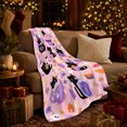 thumbnail image 3 of Adorable Black Cats autumn celebration, Playful Pet Portrait Pattern, Warm Flannel Blanket for Living Room and Bedroom with Detailed Artwork, Cat Lovers autumn celebration Gift, Pet Lover Home Decor, 3 of 9