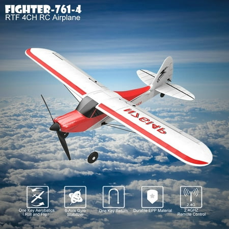 RC Plane 4CH RC Airplane Aircraft Built In Gyro System Easy To Fly 761-4 (Best Rc Airplane Radio Systems)