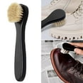 thumbnail image 4 of Ettsollp Shoes Scrubbing Brush with Soft & Fine Mane Bristle Long Wooden Handle Rounded Head Cleaning Brush for Leather Shoes Sneakers Insole Socks Laundry Supplies, 4 of 7