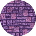 thumbnail image 1 of Ahgly Company Indoor Round Patterned Tyrian Purple Area Rugs, 3' Round, 1 of 6