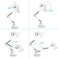 thumbnail image 6 of Torchstar Metal Swing Arm Desk Lamp, Interchangeable Base & Clamp for College, White, 6 of 7