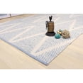 thumbnail image 3 of Pasargad Home Simplicity 4' x 6' Hand-Woven Cotton Aqua/Ivory Rug - All Ages, Indoors, 3 of 5